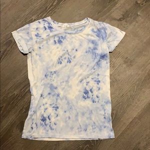 Blue tie die short sleeve